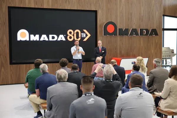 Presentation to guests during the AMADA 80th anniversary event